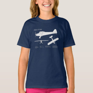 T-shirt Avion Cub - Plan directeur de l'avion ABD