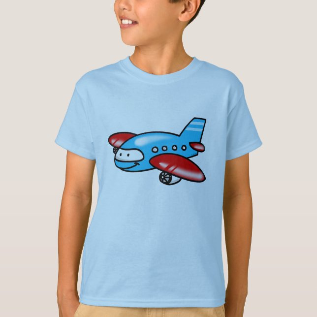 T-shirt avion de bande dessinée (Devant)