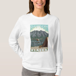T-shirt Avion de Bush et pêche - Dawson, Alaska