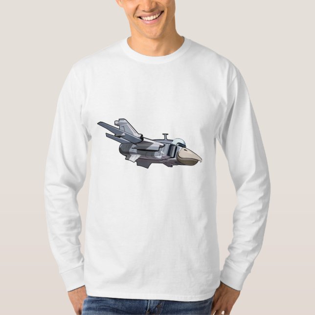 T-shirt Avion de caricature (Devant)