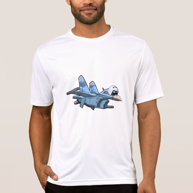 T-shirt Avion de caricature (Devant)