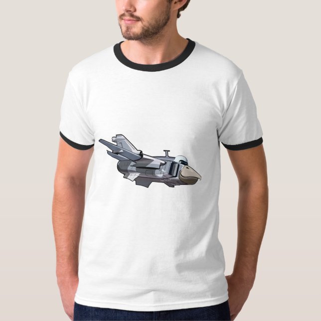 T-shirt Avion de caricature (Devant)