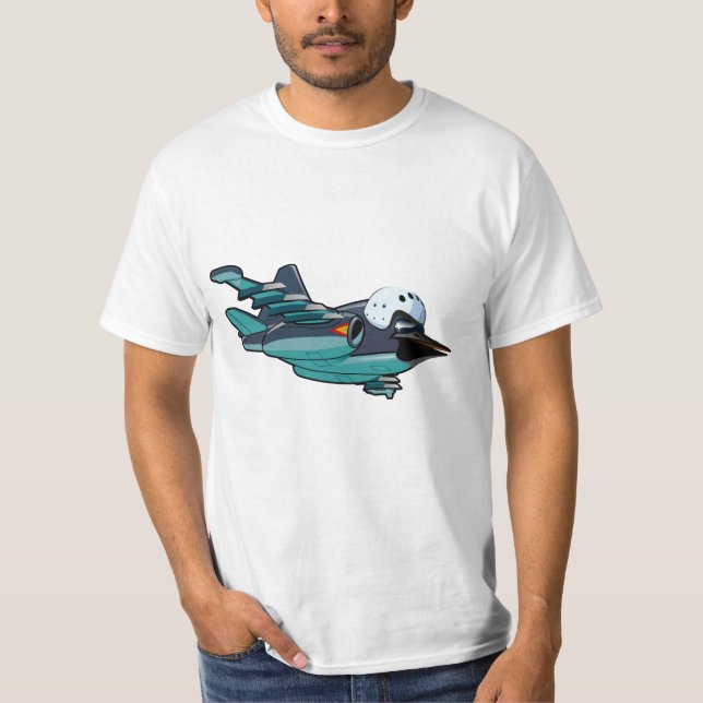 T-shirt Avion de caricature (Devant)