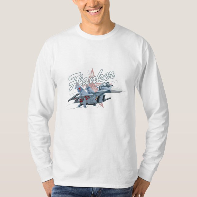 T-shirt Avion de chasse caricaturale (Devant)