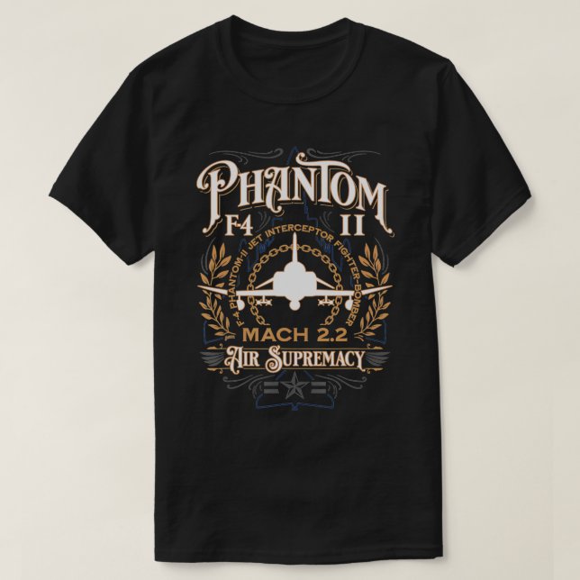 T-shirt Avion de chasse classique F4 Phantom II  (Design devant)