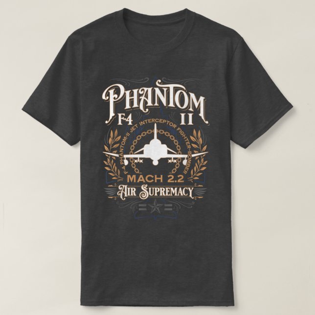 T-shirt Avion de chasse classique F-4 Phantom II (Design devant)
