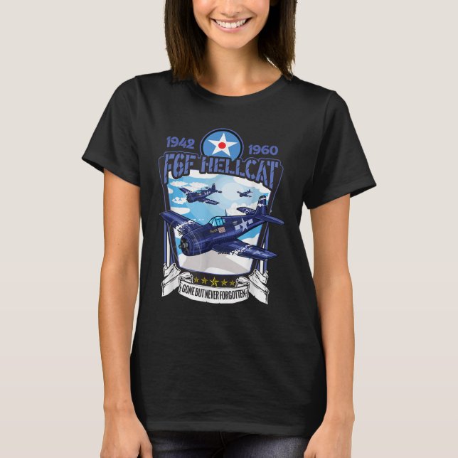 T-shirt Avion de chasse F6f Hellcat de la Seconde Guerre m (Devant)