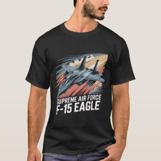 T-shirt Avion de chasse supersonique F-15 Eagle : légende
