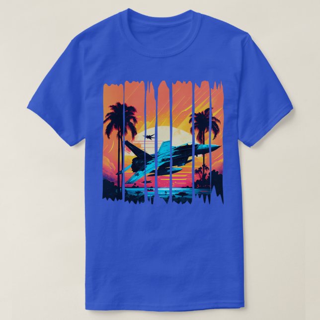 T-shirt Avion de chasse vintage (Design devant)