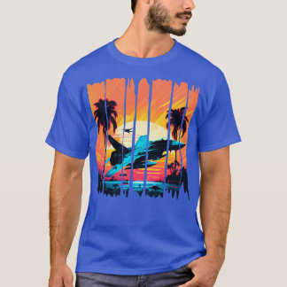 T-shirt Avion de chasse vintage