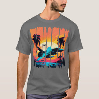 T-shirt Avion de chasse vintage