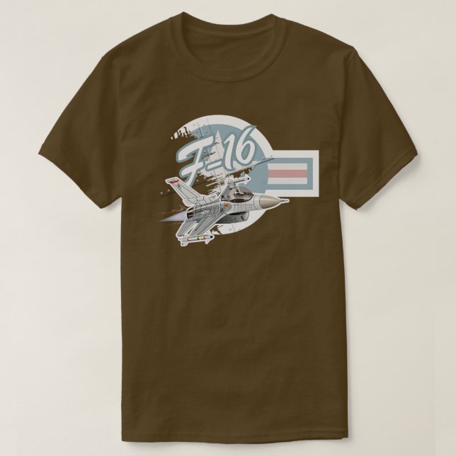 T-shirt avion de combat à réaction militaire (Design devant)
