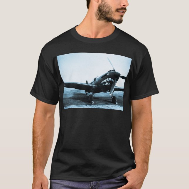 T-shirt Avion de combat de Flying Tigers Curtiss P-40 de (Devant)