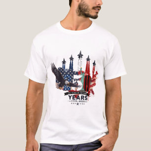 T-shirt Avion de combat Eagle Patriotique pour le 250e Ann