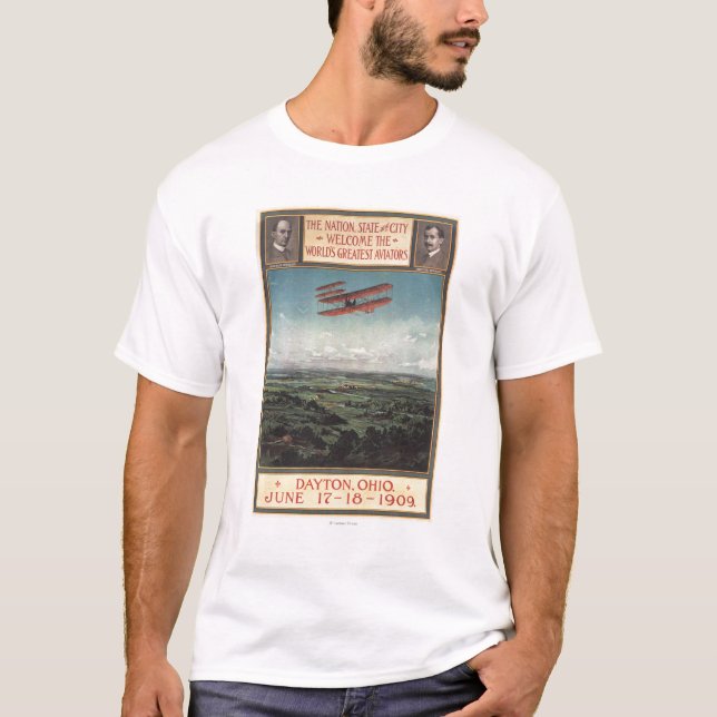 T-shirt Avion de frères de Wright (Devant)