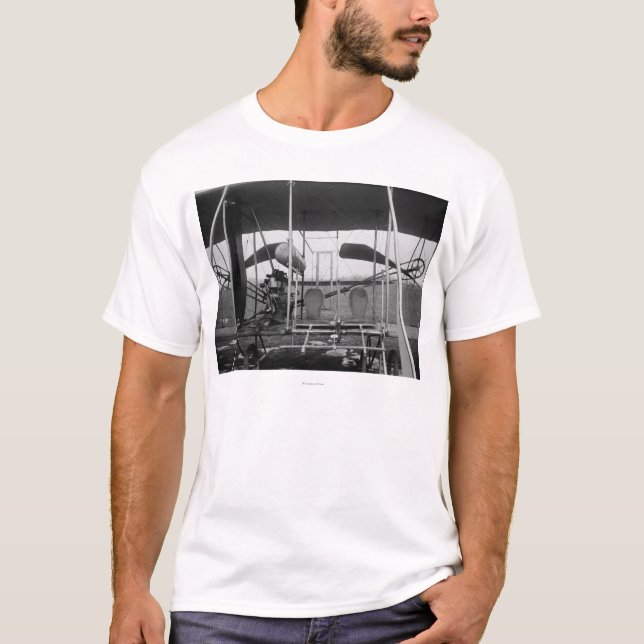 T-shirt Avion de frères de Wright avec le pilote et (Devant)