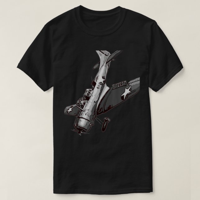 T-shirt Avion de l'avion de l'American Dive Bomber Warbird (Design devant)