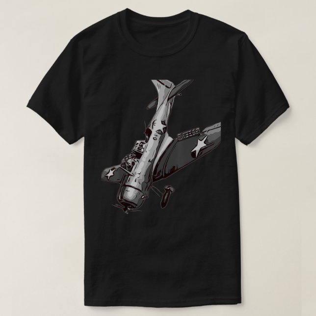 T-shirt Avion de l'avion de l'American Dive Bomber Warbird (Design devant)
