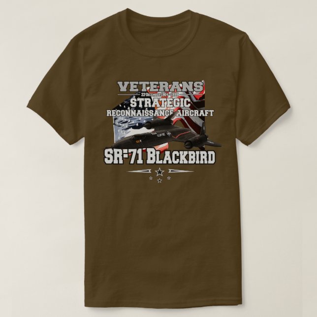 T-shirt Avion de reconnaissance stratégique SR71 Blackbird (Design devant)