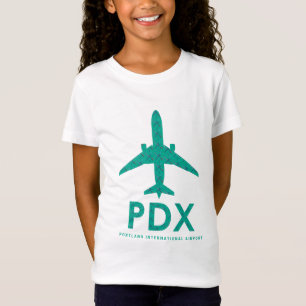 T-Shirt Avion de tapis de l'aéroport PDX   PORTLAND
