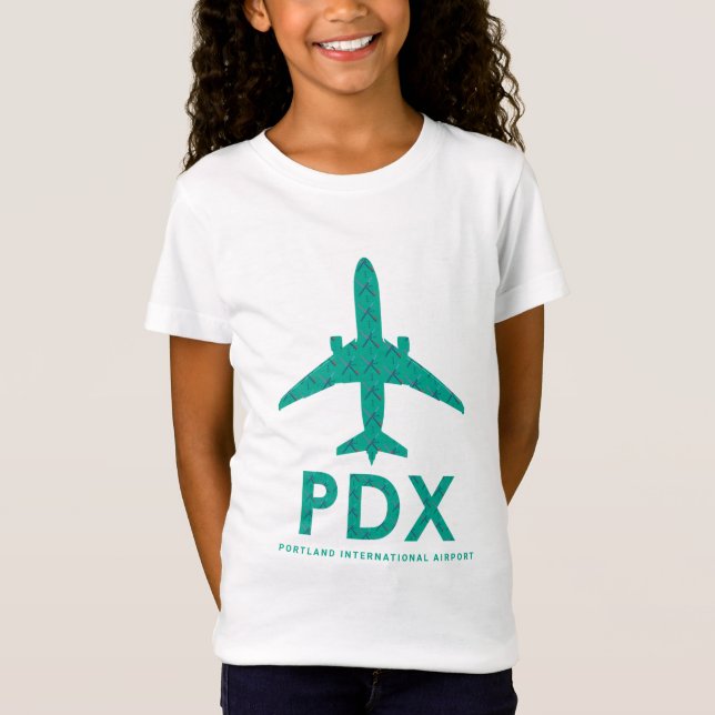 T-Shirt Avion de tapis de l'aéroport PDX | PORTLAND (Devant)