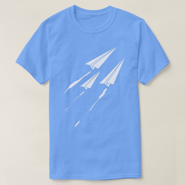 T-shirt Avion En Papier Volant Pour Enfants Origami (Design devant)