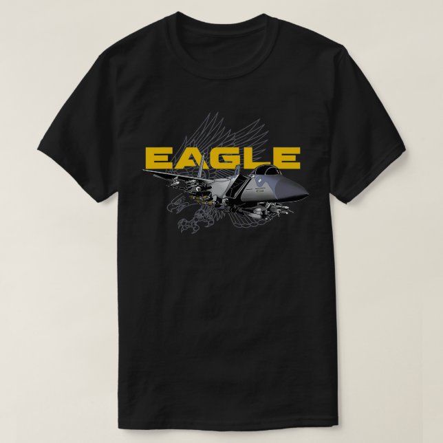 T-shirt Avion militaire F15 Aigle  (Design devant)