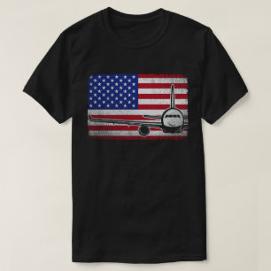 T-shirt Avion pilote Avion American Flag Plane Aviation
