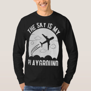 T-shirt Avion Pilote Avion Avion Aviation Le ciel est mon