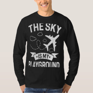 T-shirt Avion Pilote Avion Avion Aviation Le ciel est mon 