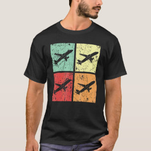 T-shirt Avion pilote Avion rétro Avion Sky Flight Inst