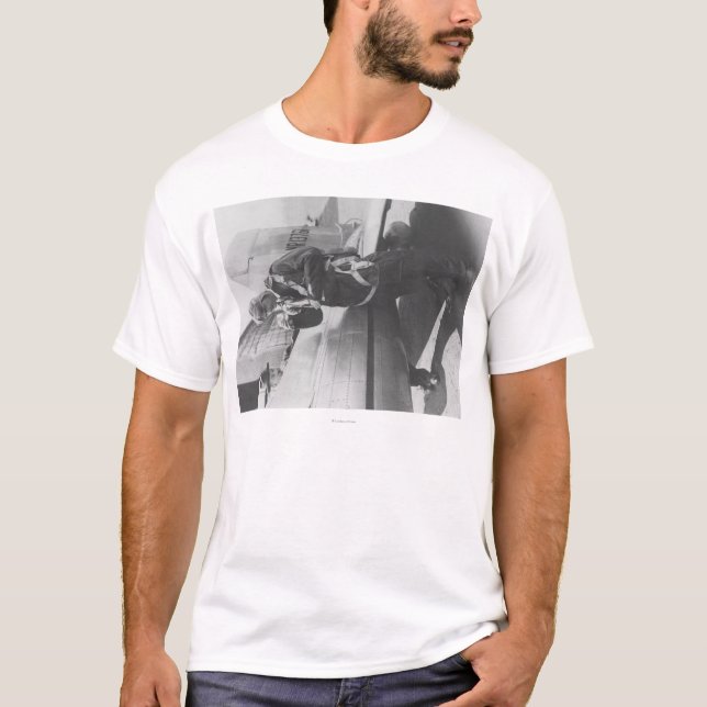 T-shirt Avion pilote d'embarquement de Howard Hughes (Devant)