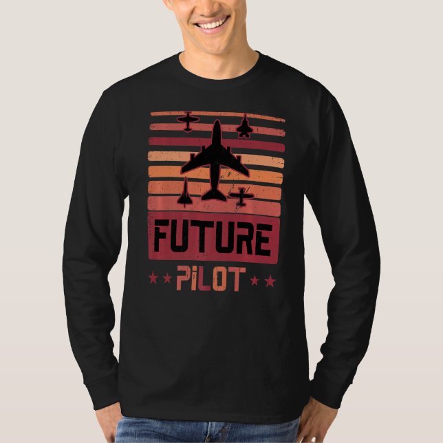 T-shirt Avion pilote futur vintage (Devant)