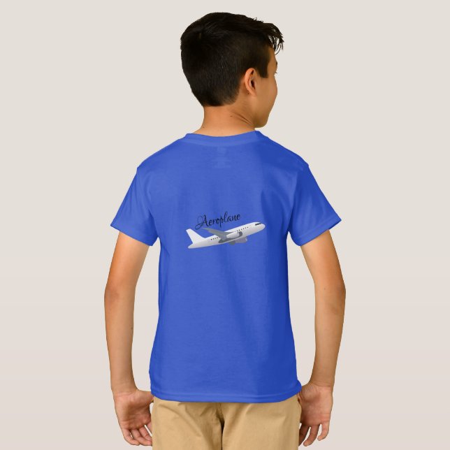 T-shirt avion pour enfants (Dos entier)