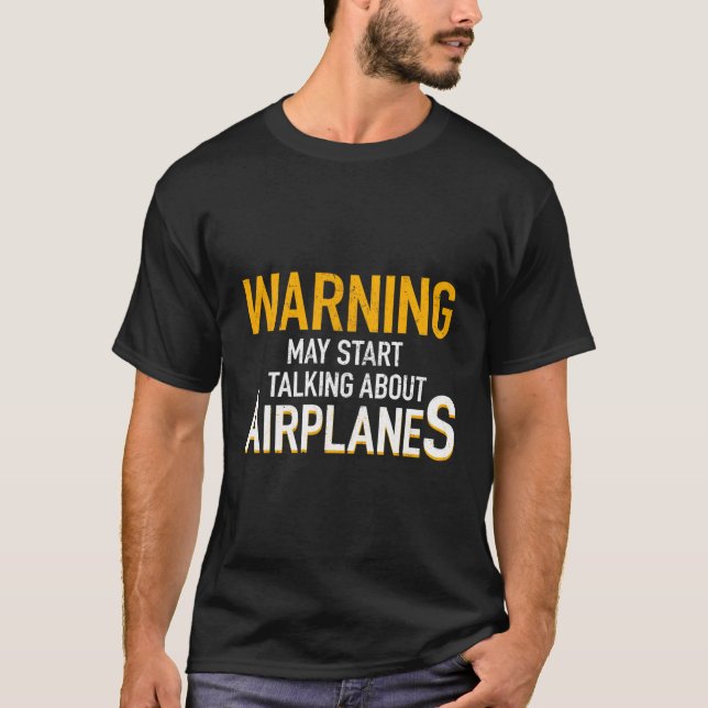 T-shirt Avion Rc Pilote Avertissement de vol Avions (Devant)