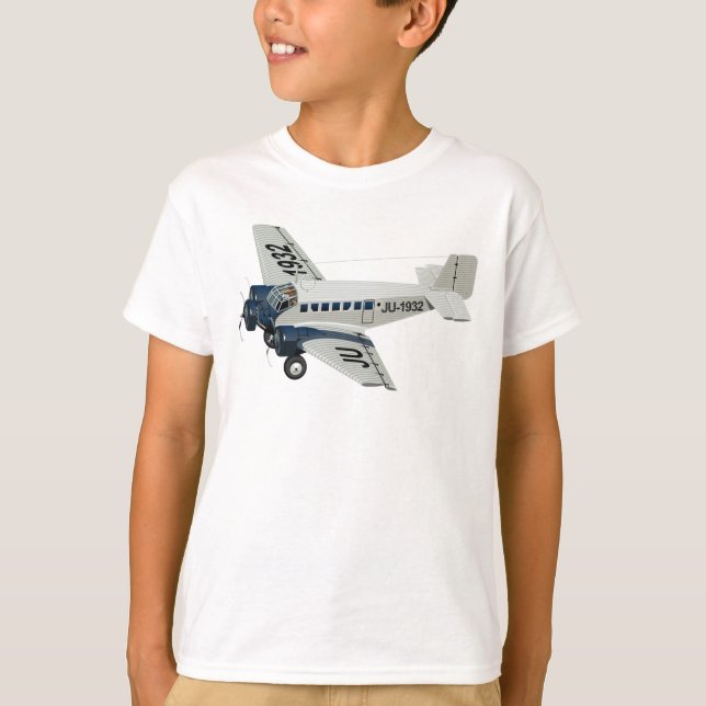 T-shirt Avion rétro de dessin (Devant)