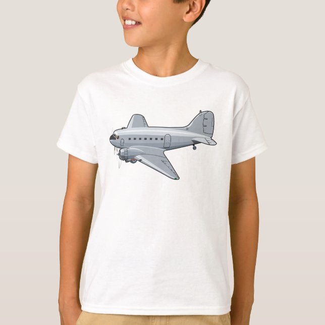 T-shirt Avion rétro de dessin (Devant)