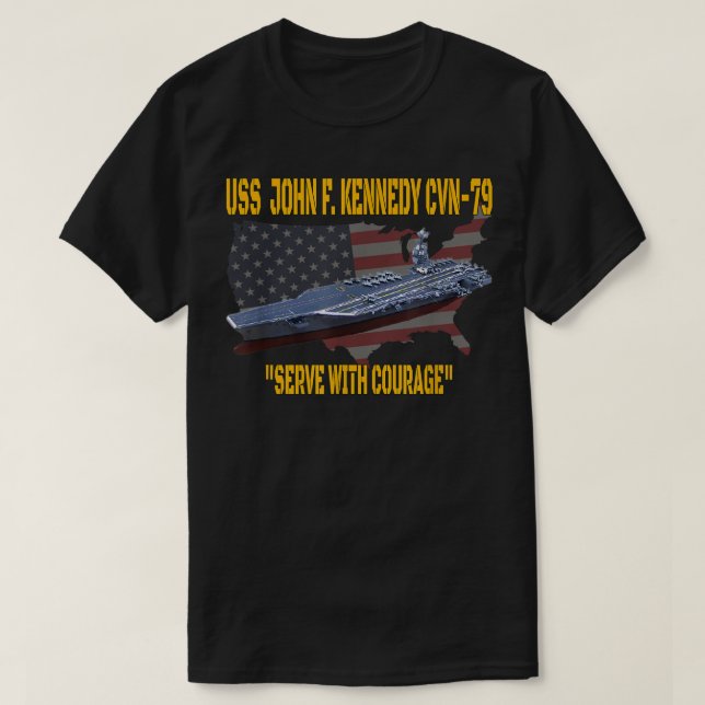 T-shirt Avion USS John F. Kennedy CVN 79 Vetera (Design devant)