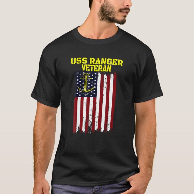 T-shirt Avion USS Ranger CV-61 CVA-61 Vétéran (Devant)