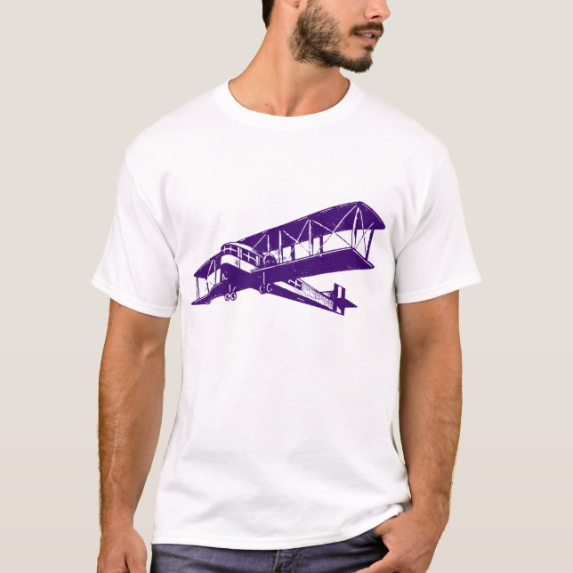 T-shirt Avion Vintage - Deep Purple (Devant)