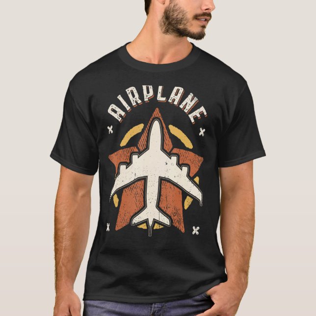 T-shirt Avion Vintage Retro Classic (Devant)