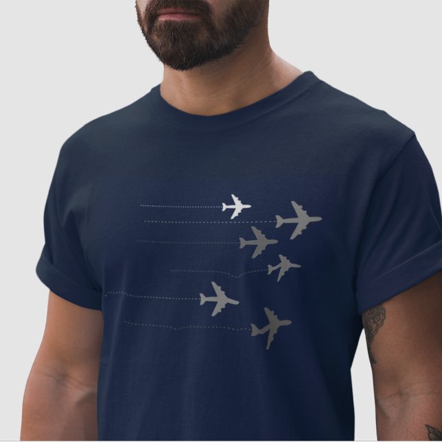 T-shirt avion volant bleu (Créateur téléchargé)