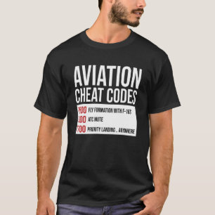 T-shirt Avion volant Code de l'aviation du pilote Casquett