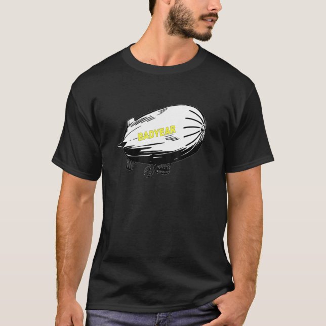 T-shirt Avion Zeppelin Vol Badyear Blimp (Devant)