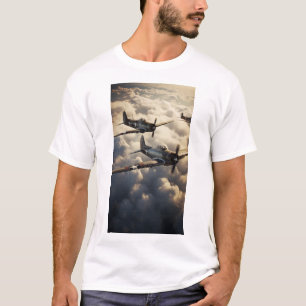 T-shirt Avions américains 2ÈME GUERRE MONDIALE vintages en