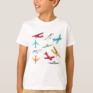T-shirt Avions colorés Motif Salle de bain pour enfants