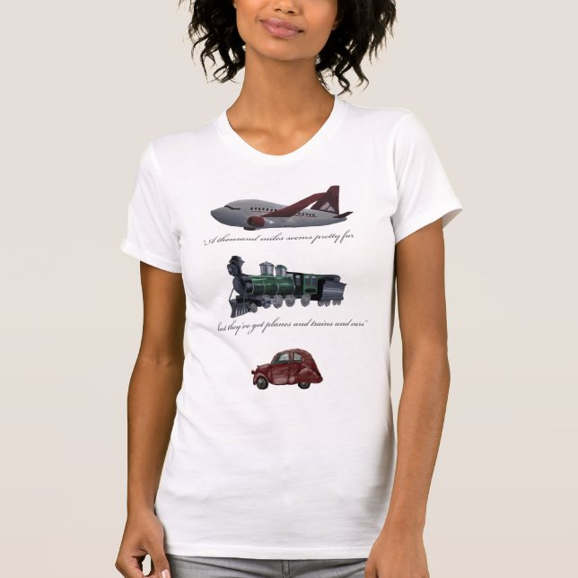T-shirt avions et trains et voitures (Devant)