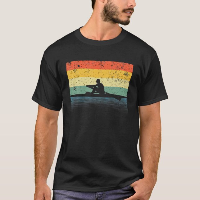 T-shirt Aviron Art Pour Hommes Femmes Rangée Équipe d'équi (Devant)