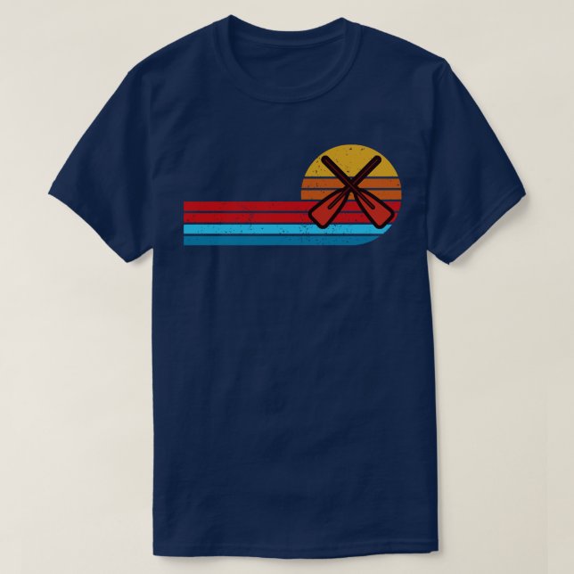 T-shirt aviron croisé vintage rétro (Design devant)