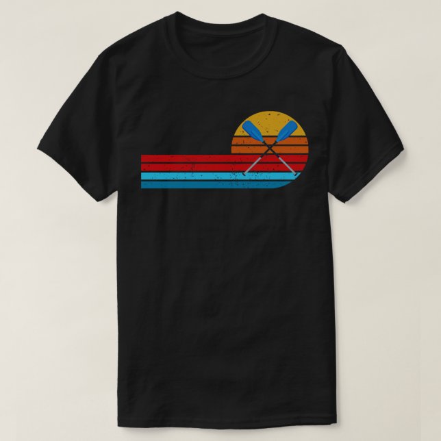 T-shirt aviron croisé vintage rétro 1 (Design devant)